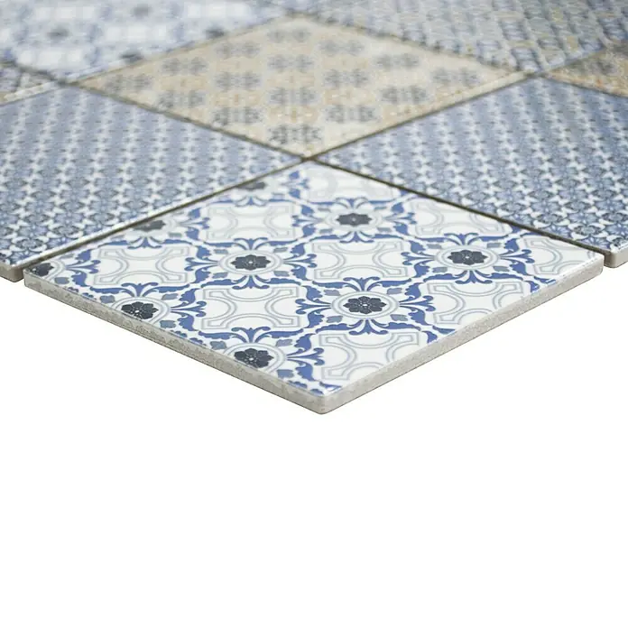 Mosaikfliese Quadrat Classico Mix - 29,8 x 29,8 cm, Mehrfarbig, Glänzend - Detailaufnahme