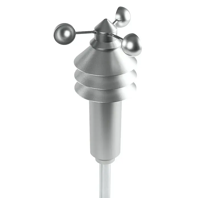 Homematic IP Funk-Wettersensor Basic - Batteriebetrieben, 15 x 15 x 42 cm, Edelstahl - Vorderansicht