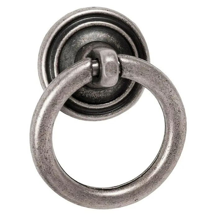 Nesu Pomo para muebles 176PT - Ø x Al: 3,2 x 1,4 cm, Acero, Plata vieja