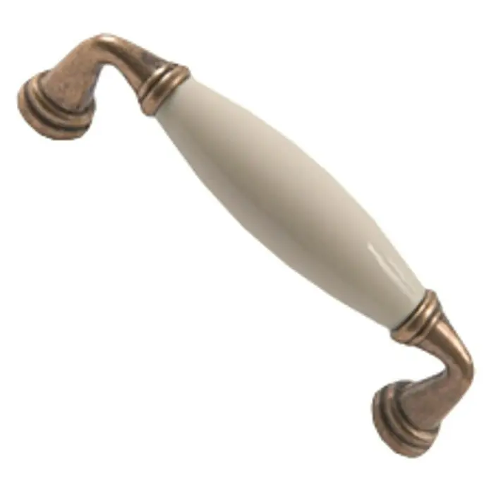 Nesu Tirador para muebles 390B6 - L x An x Al: 11,2 x 2 x 3,5 cm, Porcelana