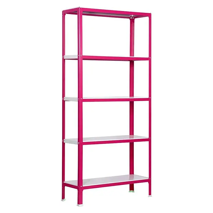 Simonrack Simonhome Estantería metálica Homeclick Color Plus - L x An x Al: 30 x 100 x 180 cm, Capacidad de carga: 150 kg/balda, Número de baldas: 5 ud., Rosa