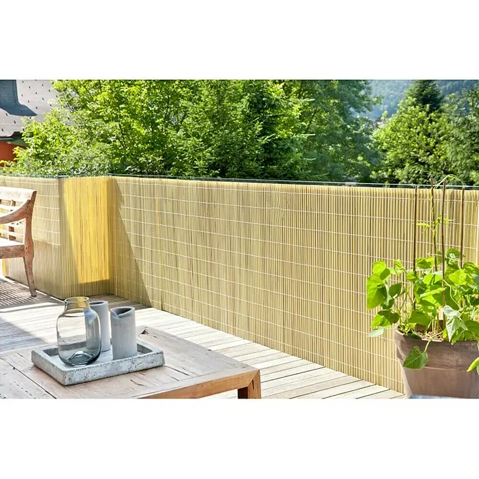 Windhager Sichtschutzmatte - Bambus Optik, L x H: 3 x 0,9 m, PVC