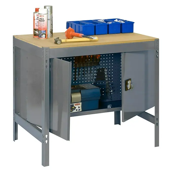 Simonrack Simonwork Banco de trabajo BT0 Locker - L x An x Al: 61 x 90 x 84,2 cm, Capacidad de carga: 400 kg, Gris