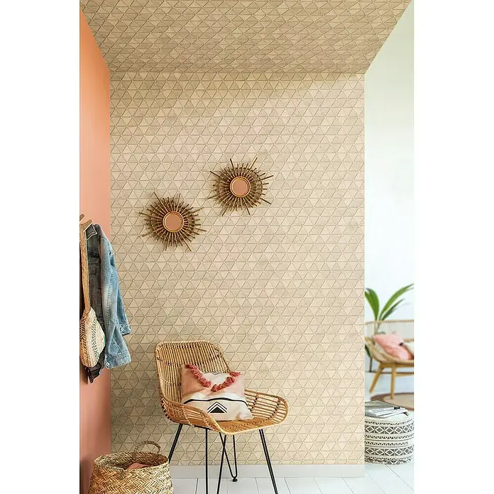 Lutèce Authentic Walls 2 Vliestapete - Beige, Grafisch, 10,05 x 0,53 m - Stimmungsaufnahme