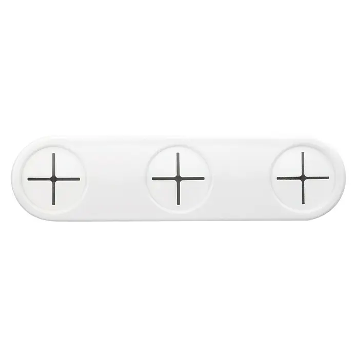 Inofix Gancho para colgar 2083 - L x An x Al: 16,2 x 4,3 x 2,2 cm, Número de ganchos: 3 ud., Blanco, Plástico