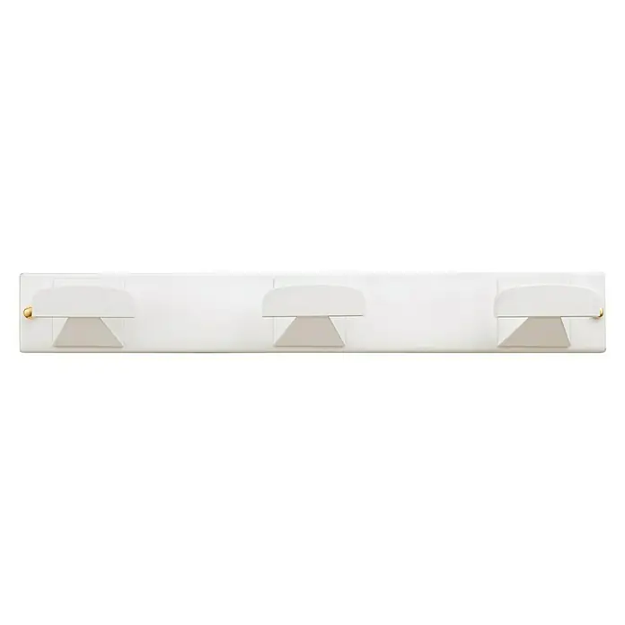 Inofix Perchero 3077 - L x An x Al: 33 x 4,5 x 4 cm, Número de ganchos: 3 ud., Blanco, Acero