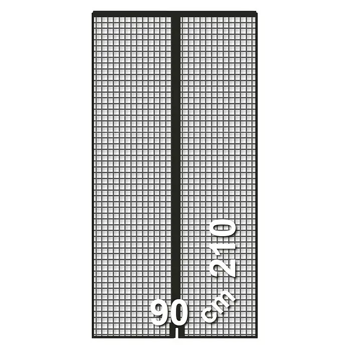 Schellenberg Insect Stop Mosquitera Magnetic con listel - An x Al: 90 x 210 cm, Color tejido: Antracita, Fijación mediante imán, Puertas