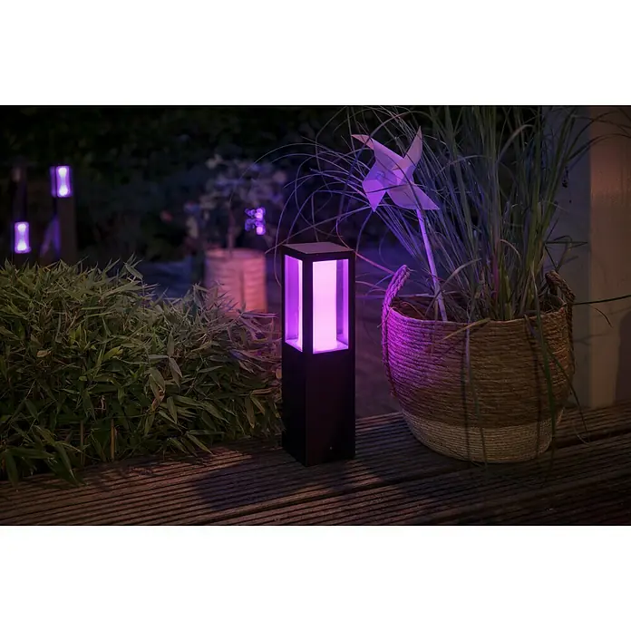 Philips Hue LED-Sockelleuchte White & Color Ambiance Impress - 2-flammig, 8 W, Lichtfarbe: Mehrfarbig, IP44