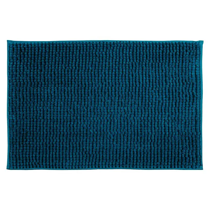 MSV Alfombra para baño Chenille - 40 x 60 cm, Azul oscuro