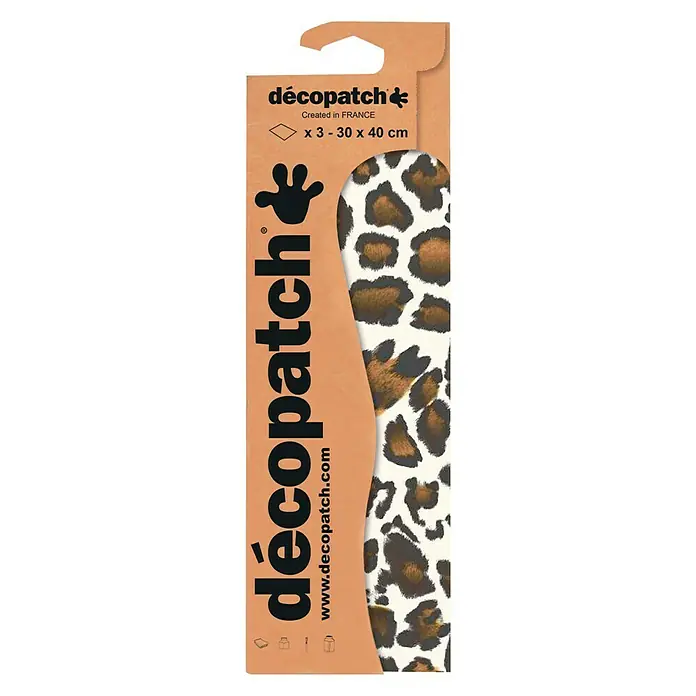 Décopatch Papel decorativo Animal print - Multicolor, 3 ud., 40 x 30 cm