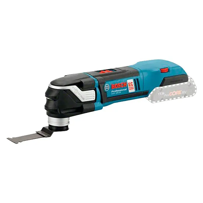 Bosch Professional Akku-Multifunktionswerkzeug GOP 18V-28 - 18 V, Ohne Akku, ± 1,4°, 8.000 U/min - 20.000 U/min, Kunststoffkoffer