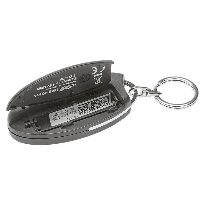 Homematic IP Funkfernbedienung Schlüsselanhänger Alarm HmIP-KRCA - Schwarz, 14 x 38 x 75 mm - Detailaufnahme