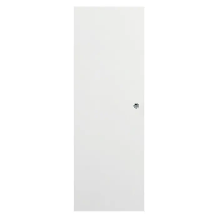 Solid Elements Puerta corredera de madera Essen - 72,5 x 203 cm, Blanco, Maciza, Con uñero