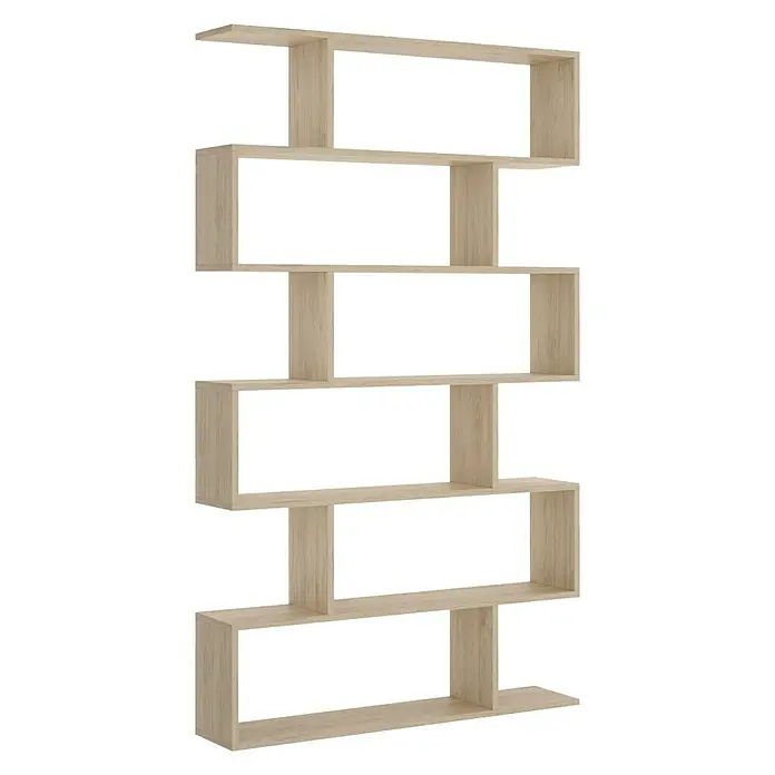 Estantería de madera Lis - An x Al: 80 x 190 cm, Melamina, Natural