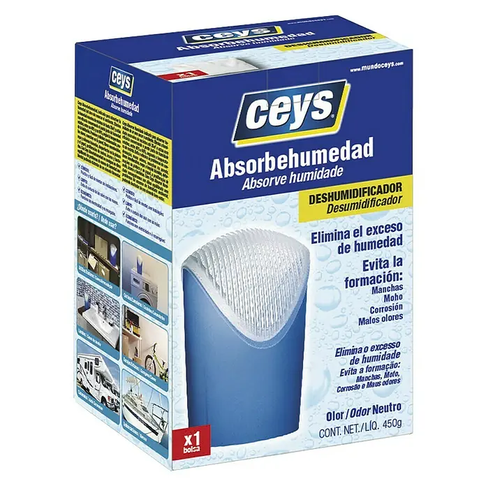 Ceys Deshumidificador Absorbehumedad - Neutral, 450 g