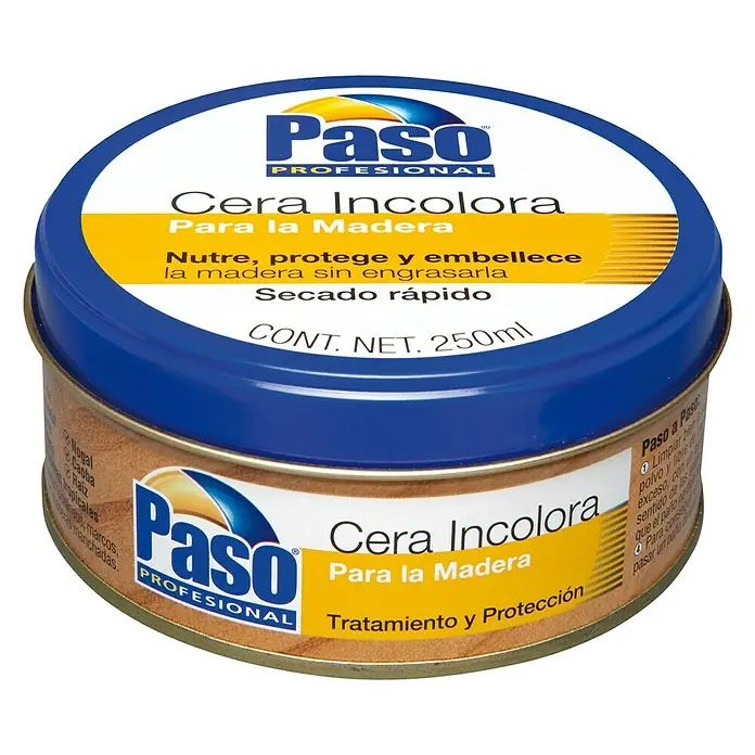 Paso Cera para madera - Incoloro, 250 ml