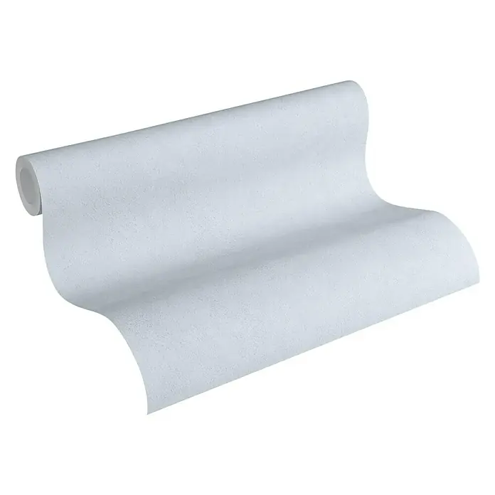 AS Creation Materials Vliestapete - Eisgrau, Uni, 10,05 x 0,53 m - Ansicht von oben