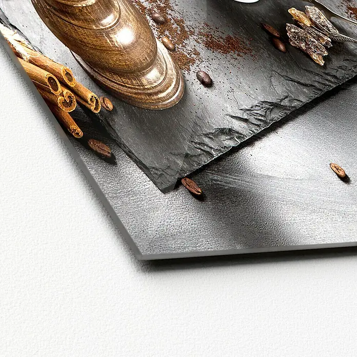 ProArt Glasbild Kaffee - Café I, B x H: 20 x 20 cm - Detailaufnahme