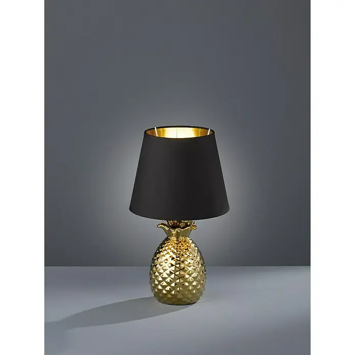 Trio Lighting Lámpara de sobremesa Pineapple - 40 W, L x An x Al: 20 x 20 x 35 cm, Oro, E14