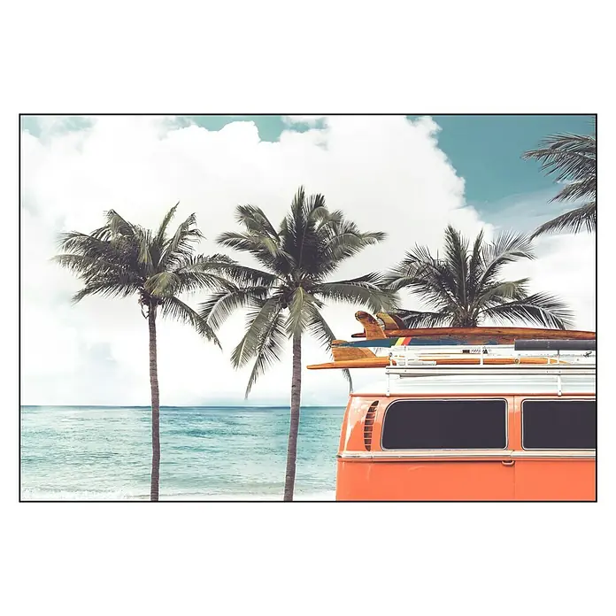 Cuadro de vidrio Palms - Palmeras, An x Al: 90 x 60 cm