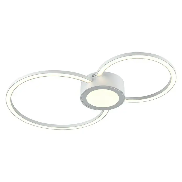 Tween Light Plafón LED Oronto - 24 W, L x An x Al: 43 x 26 x 5 cm, Plateado/Blanco, Blanco cálido - Vista frontal