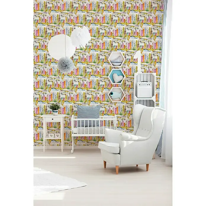 AS Creation Boys And Girls 6 Papiertapete Skyline - Bunt, Motiv, 10,05 x 0,53 m - Stimmungsaufnahme