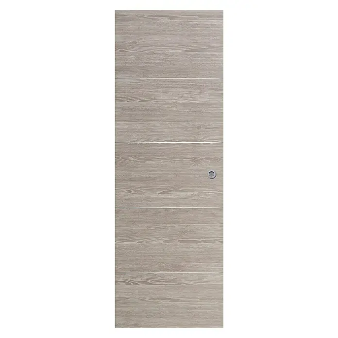 Puerta corredera de madera Roble Finlandés 400AL con uñero - 82,5 x 203 cm, Roble oscuro, Macizo