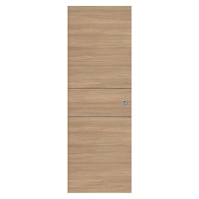 Puerta corredera de madera Roble Urban 200 - 82,5 x 203 cm, Roble claro, Macizo, Con uñero