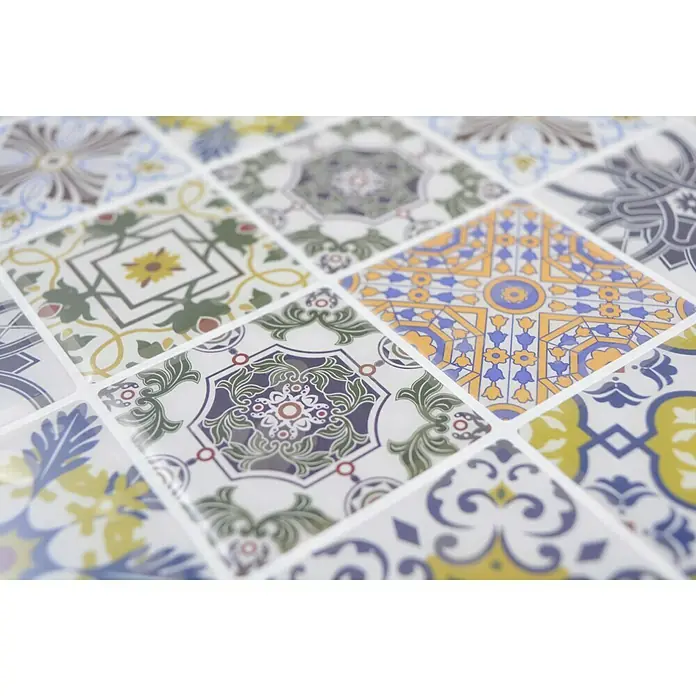 Selbstklebemosaik SVM RETRO - 25,5 x 25,5 cm, Vinyl, Mehrfarbig - Detailaufnahme