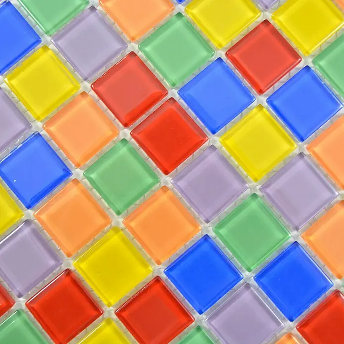 Mosaikfliese Quadrat Crystal CM 4SE10 - 30 x 30 cm, Mehrfarbig, Glänzend