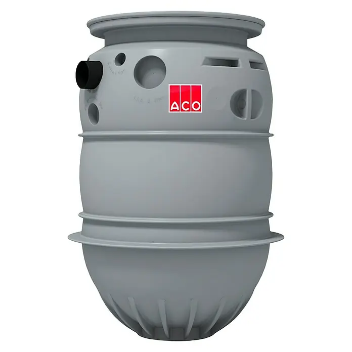 ACO Estación depuradora - Polietileno de alta densidad, Gris, Ø x Al: 1.310 x 1.866 mm