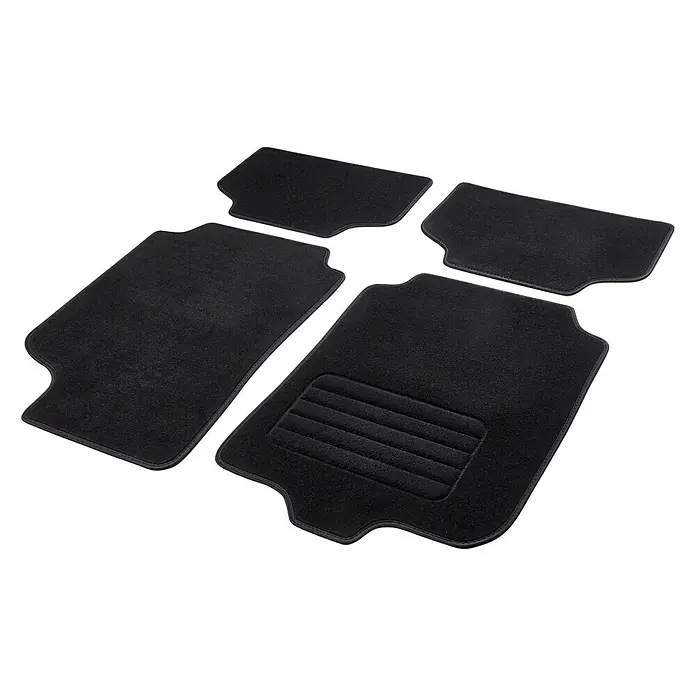 Cartrend Kfz-Teppichmatten-Set Premium B - 4 -tlg., Schwarz, Geeignet für: Alle Wagentypen - Ansicht von oben
