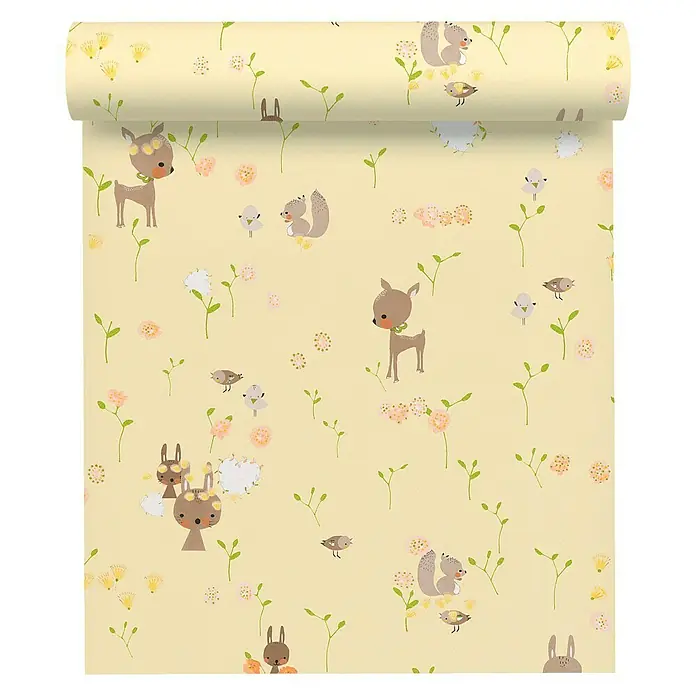AS Creation Boys And Girls 6 Papiertapete - Gelb, Motiv, 10,05 x 0,53 m - Vorderansicht