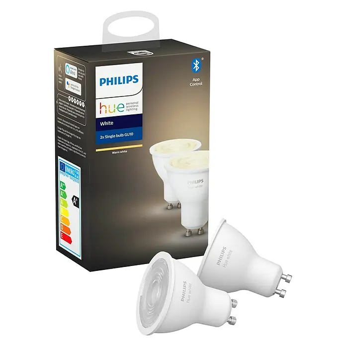 Philips Hue Set LED žarulja - GU10, 5,2 W, Topla bijela, Može se prigušiti, 2 kom - Pogled s lijeve strane