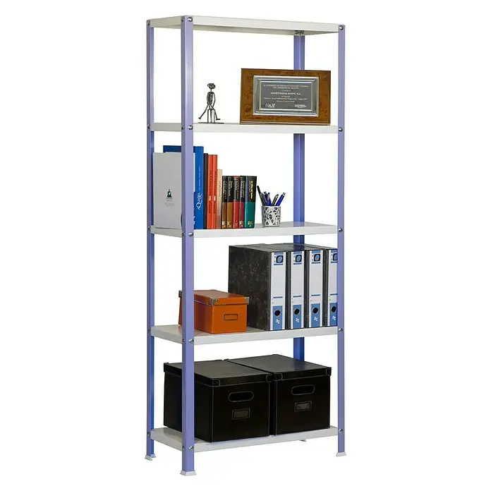 Simonrack Simonhome Estantería metálica Homeclassic Color Mini - L x An x Al: 30 x 100 x 180 cm, Capacidad de carga: 100 kg/balda, Número de baldas: 5 ud., Lila