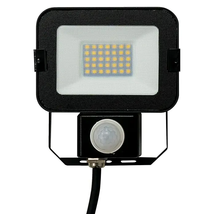 Alverlamp Proyector LED con sensor LQSEN - 10 W, Negro, Color de luz: Blanco neutro, IP65