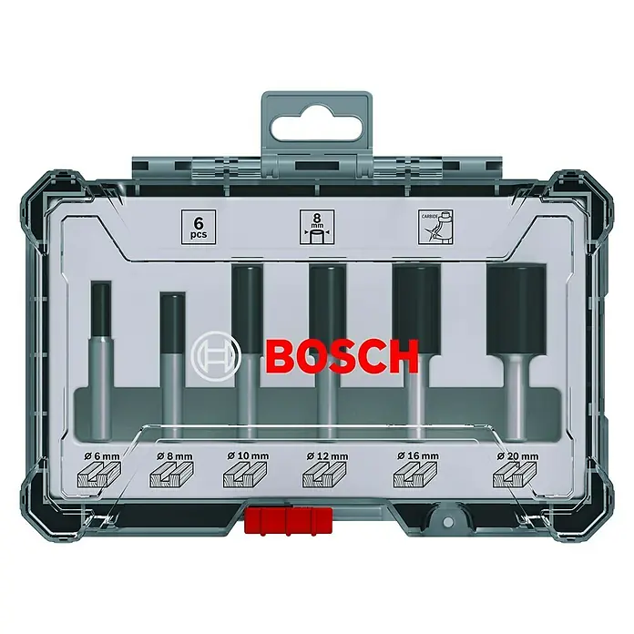 Bosch Fräser-Set Nut - 6 -tlg., Durchmesser Schaft: 8 mm