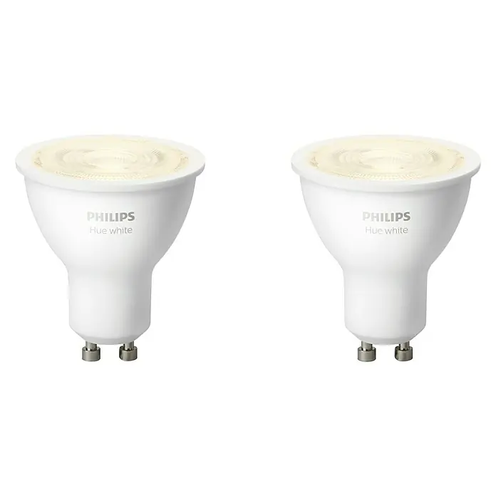 Philips Hue Set LED žarulja - GU10, 5,2 W, Topla bijela, Može se prigušiti, 2 kom - Pogled sprijeda