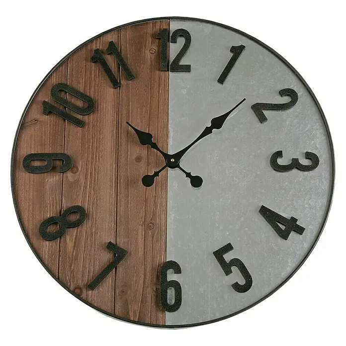 Reloj de pared redondo Bikini - Plateado, Diámetro: 60 cm