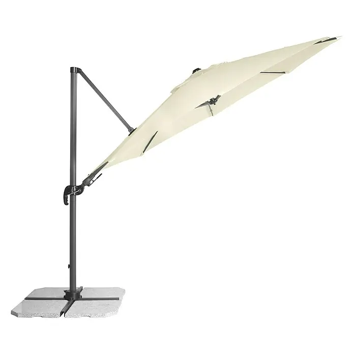 Derby Ravenna Pendelschirm Ravenna - Natur, Durchmesser: 316 cm - Vorderansicht