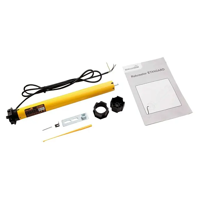 Schellenberg Rohrmotor Maxi Standard 10 - Max. Rollladenfläche: 4,2 m² bei Kunststoffrollläden, Einbaulänge: 500 mm, Zugkraft: 20 kg
