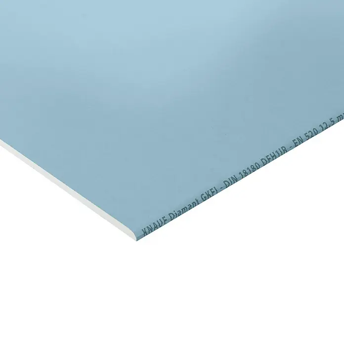 Knauf Gipskartonplatte Diamant GKFI - 1.200 x 600 x 12,5 mm, Imprägniert - Linke Seitenansicht