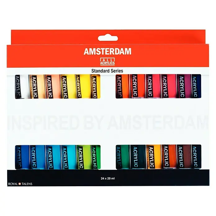 Talens Amsterdam Pintura acrílica Standard Series - Multicolor, 24 ud. x 20 ml, Tubo