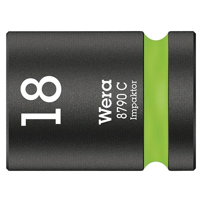 Wera Steckschlüsseleinsatz 8790 C - Schlüsselweite: 18 mm, Antriebsgröße: ½″ - Vorderansicht