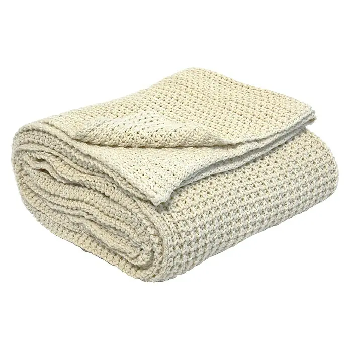 Nielsen Plaid Kuscheldecke Alen - L x B: 200 x 150 cm, Creme