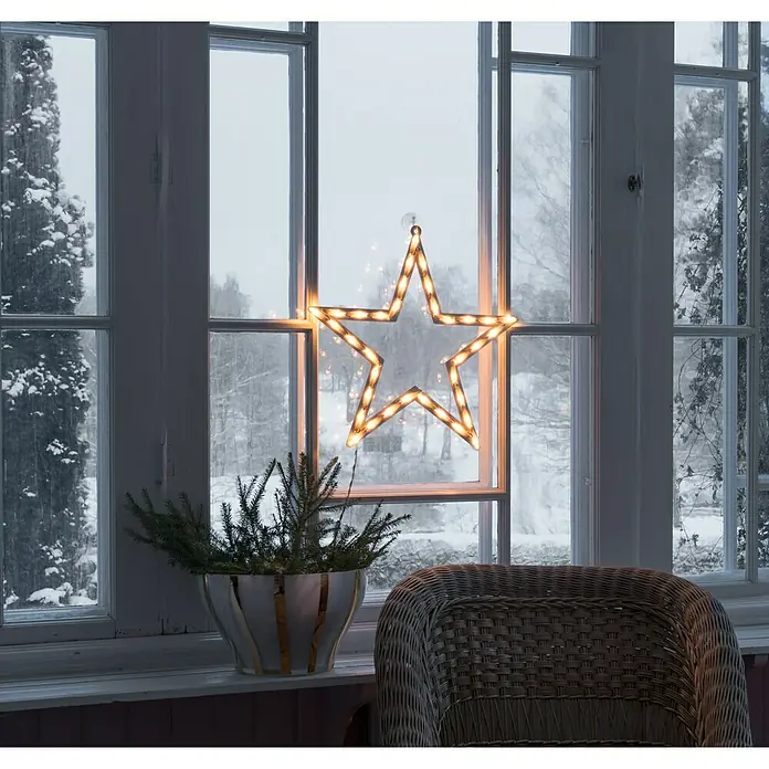 Konstsmide Led-kerstverlichting Ster - Binnen, 35 lampen, b x h: 50 x 47 cm, Warm wit - Sfeeropname