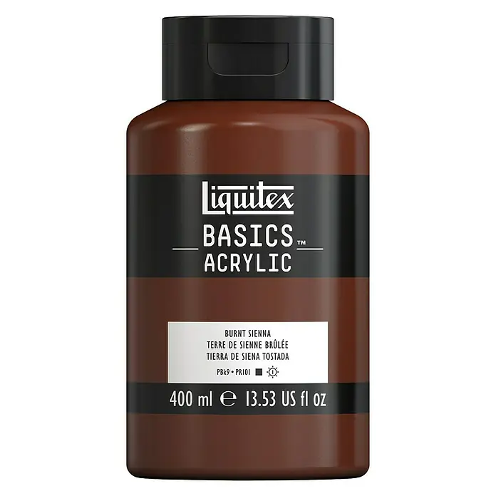 Liquitex Basics Akrilna boja - Boja: Siena pečeno, 400 ml, Boca - Pogled sprijeda