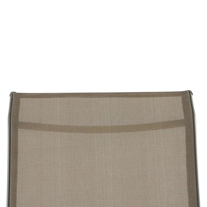 Sunfun Ležaljka za sunčanje Ikara - Š x D x V: 63 x 198 x 96 cm, Naslon od tekstila, Smeđe boje, S podesivim naslonom za leđa