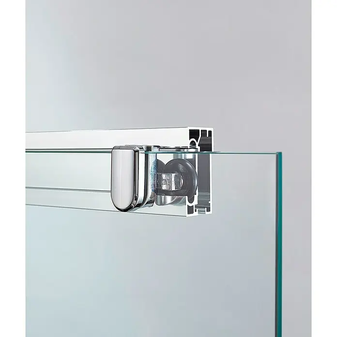 GME Mampara de ducha frontal Basic - An x Al: 190 x 195 cm, Anodizado, 6 mm, Plata brillo