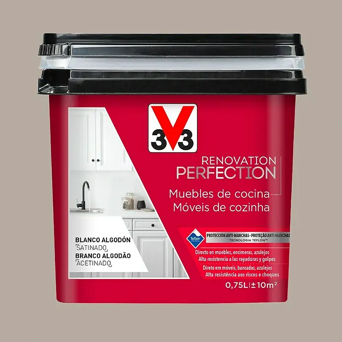 V33 Esmalte Cocinas Renovation Perfection - Topo, 750 ml, Satinado